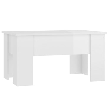 vidaXL Couchtisch Hochglanz-Weiß 79x49x41 cm Holzwerkstoff
