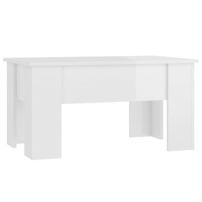 vidaXL Table basse Blanc brillant 79x49x41 cm Bois d'ingénierie