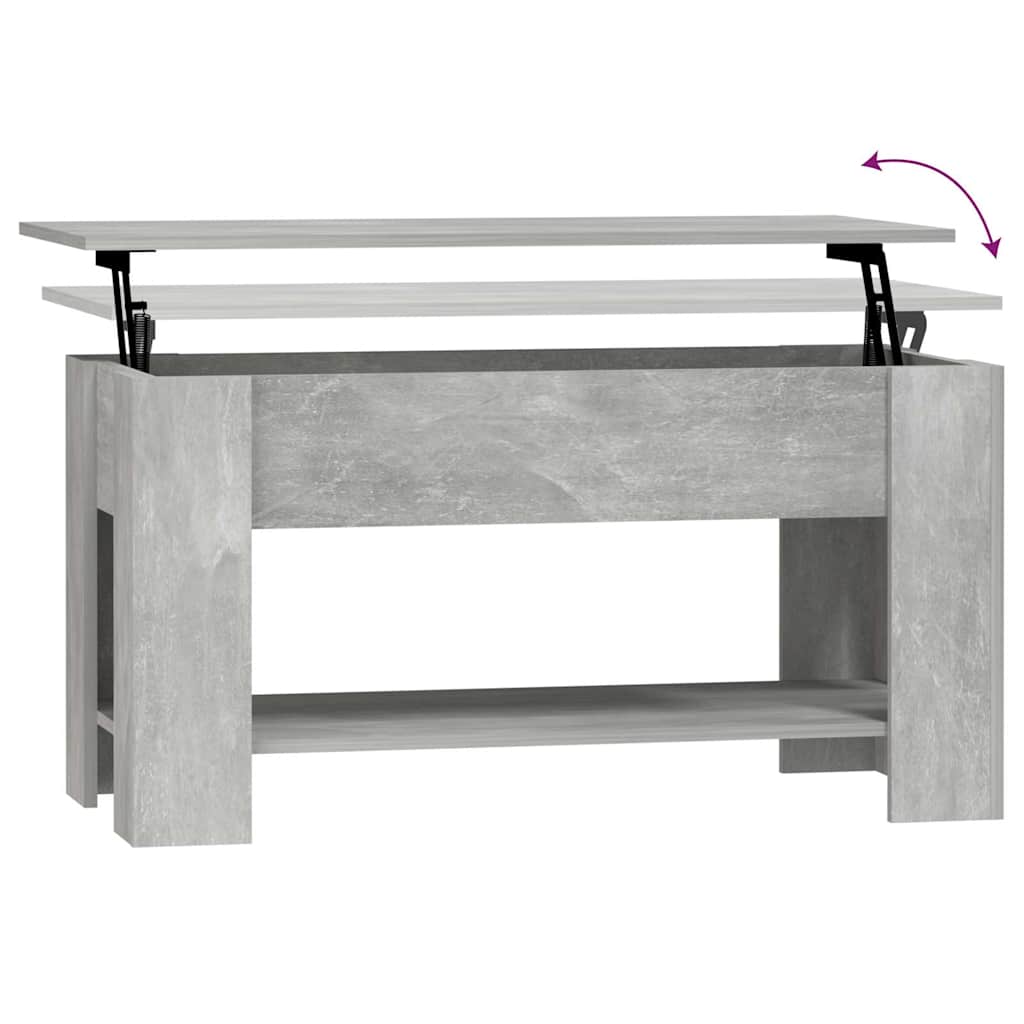 vidaXL Couchtisch Betongrau 101x49x52 cm Holzwerkstoff