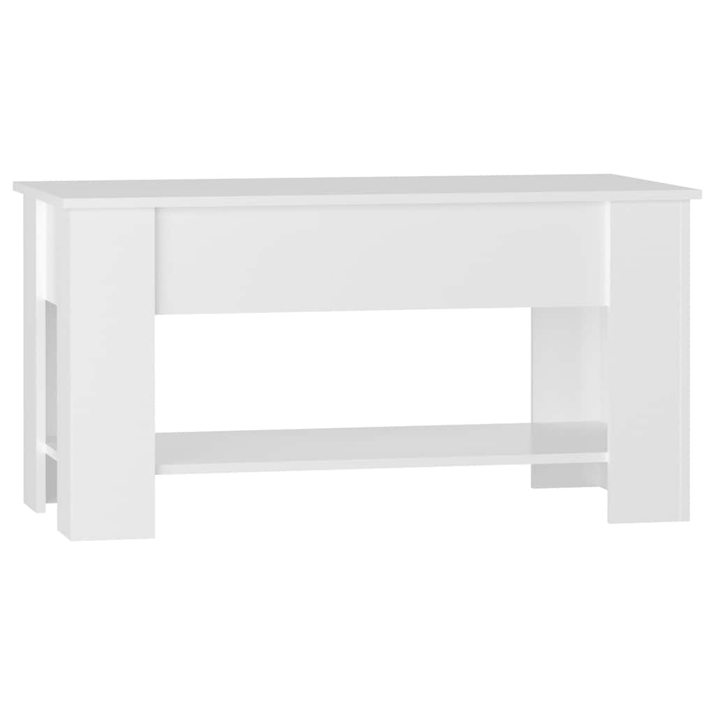vidaXL Couchtisch Hochglanz-Weiß 101x49x52 cm Holzwerkstoff