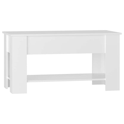 vidaXL Couchtisch Hochglanz-Weiß 101x49x52 cm Holzwerkstoff