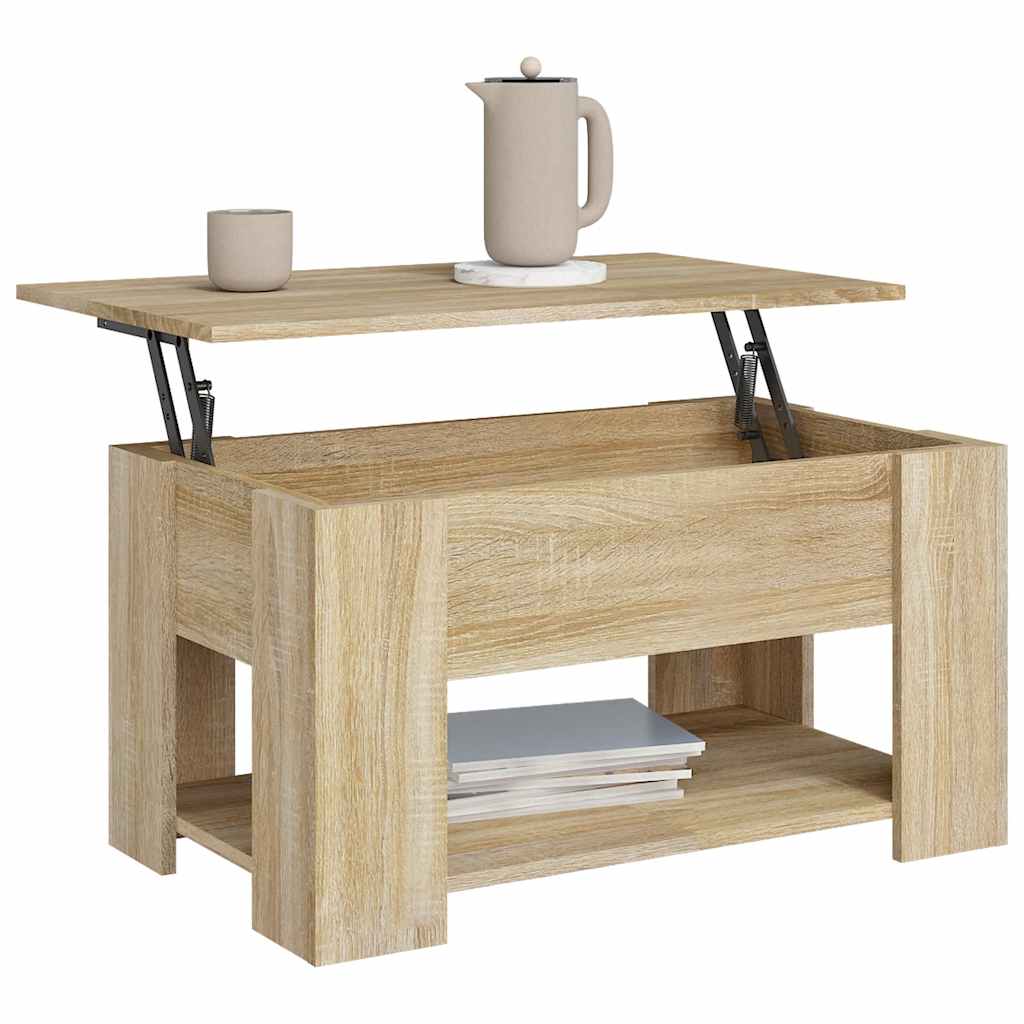 vidaXL Couchtisch Sonoma-Eiche 79x49x41 cm Holzwerkstoff