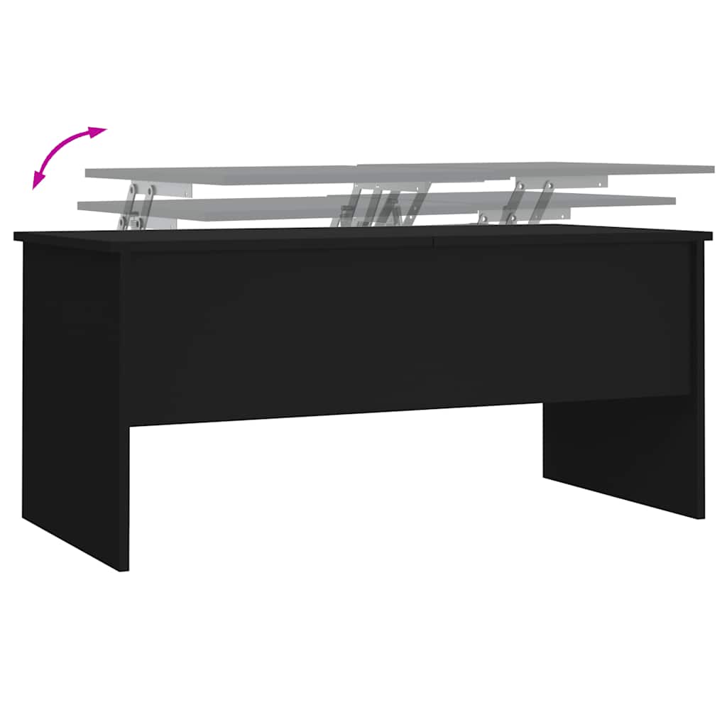 vidaXL Couchtisch Schwarz 102x50,5x46,5 cm Holzwerkstoff