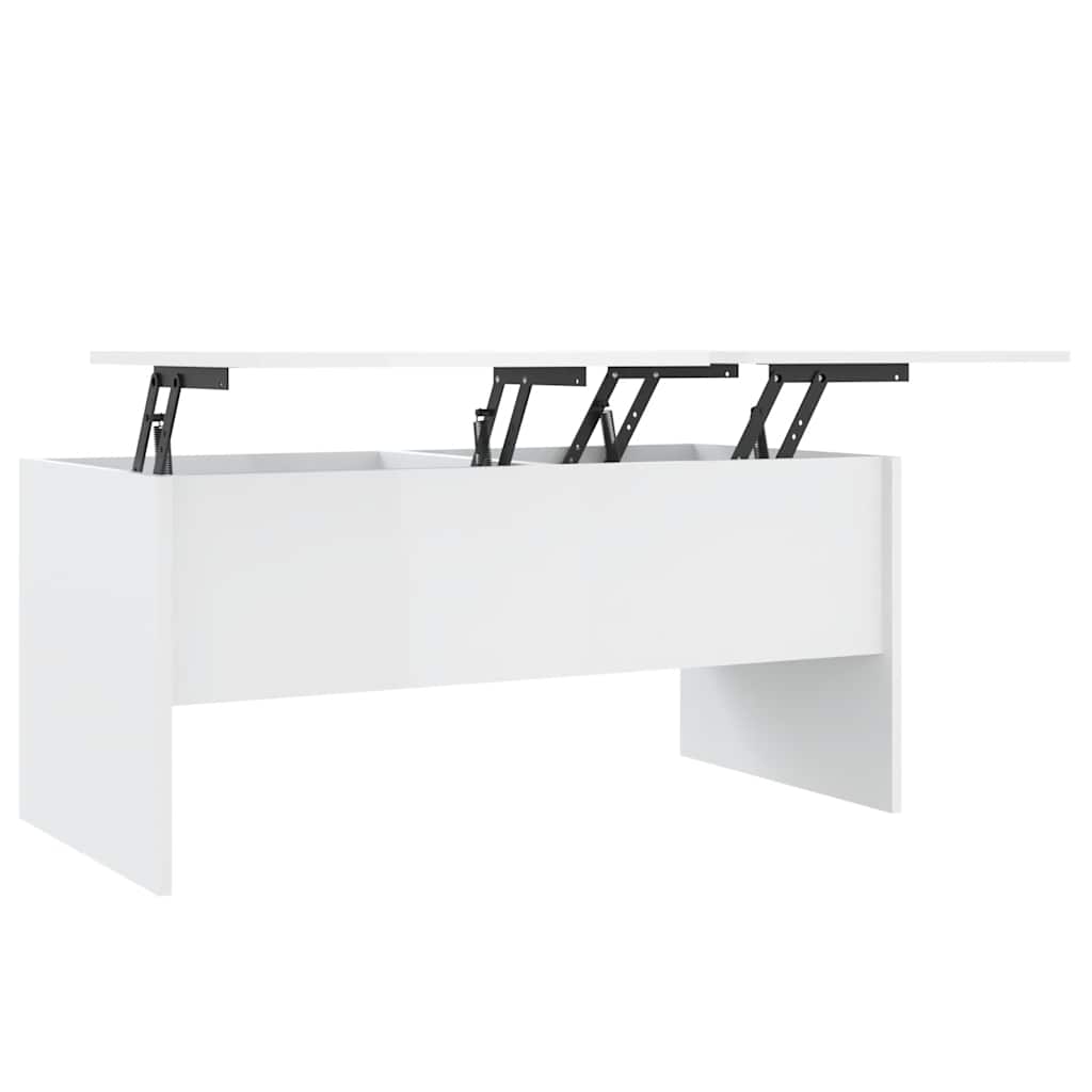 vidaXL Couchtisch Hochglanz-Weiß 102x50,5x46,5 cm Holzwerkstoff