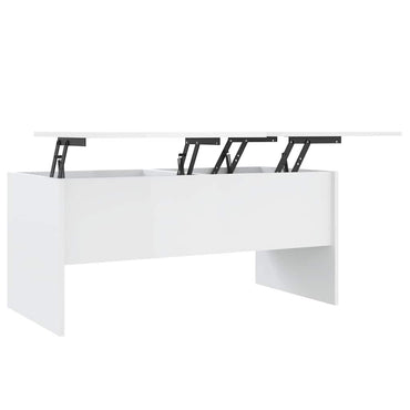 vidaXL Couchtisch Hochglanz-Weiß 102x50,5x46,5 cm Holzwerkstoff