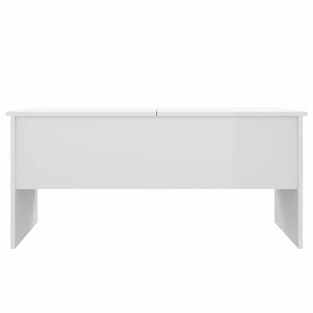 vidaXL Couchtisch Hochglanz-Weiß 102x50,5x46,5 cm Holzwerkstoff