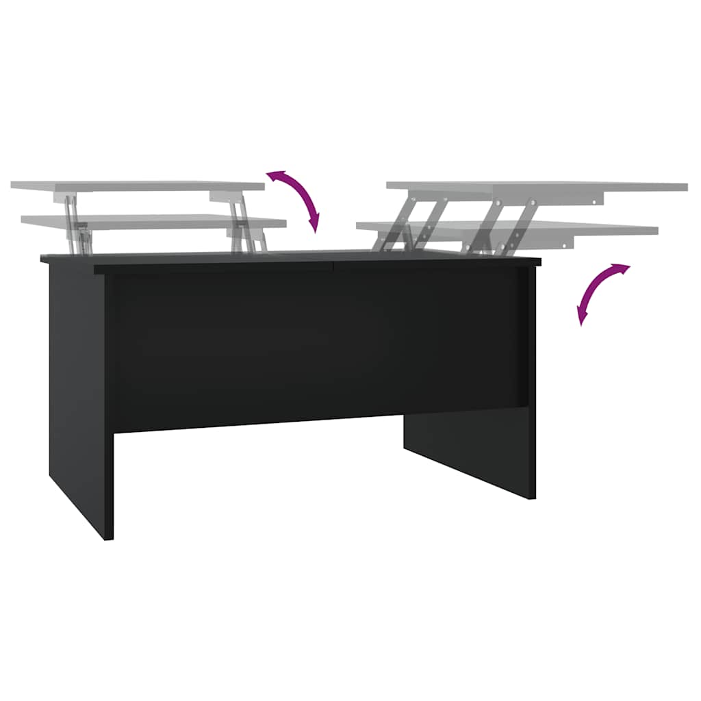 vidaXL Couchtisch Schwarz 80x50x42,5 cm Holzwerkstoff