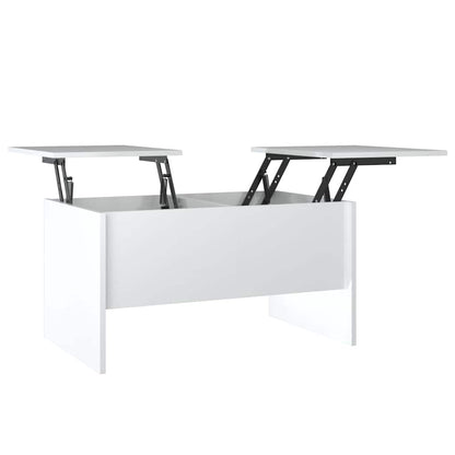 vidaXL Couchtisch Hochglanz-Weiß 80x50x42,5 cm Holzwerkstoff