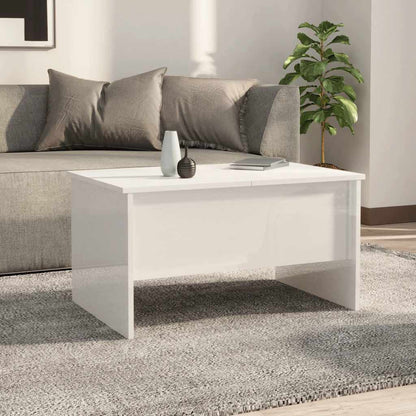 vidaXL Couchtisch Hochglanz-Weiß 80x50x42,5 cm Holzwerkstoff