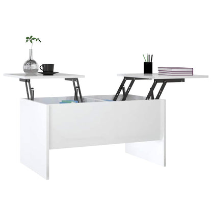 vidaXL Couchtisch Hochglanz-Weiß 80x50x42,5 cm Holzwerkstoff