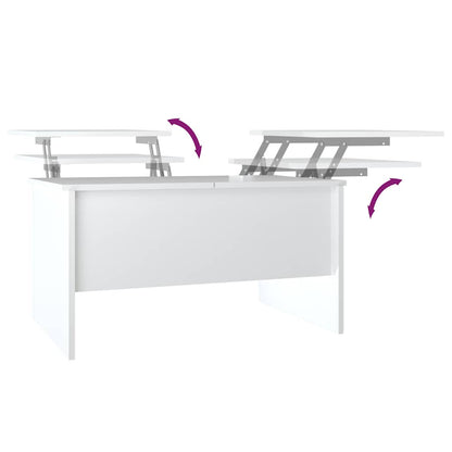 vidaXL Couchtisch Hochglanz-Weiß 80x50x42,5 cm Holzwerkstoff