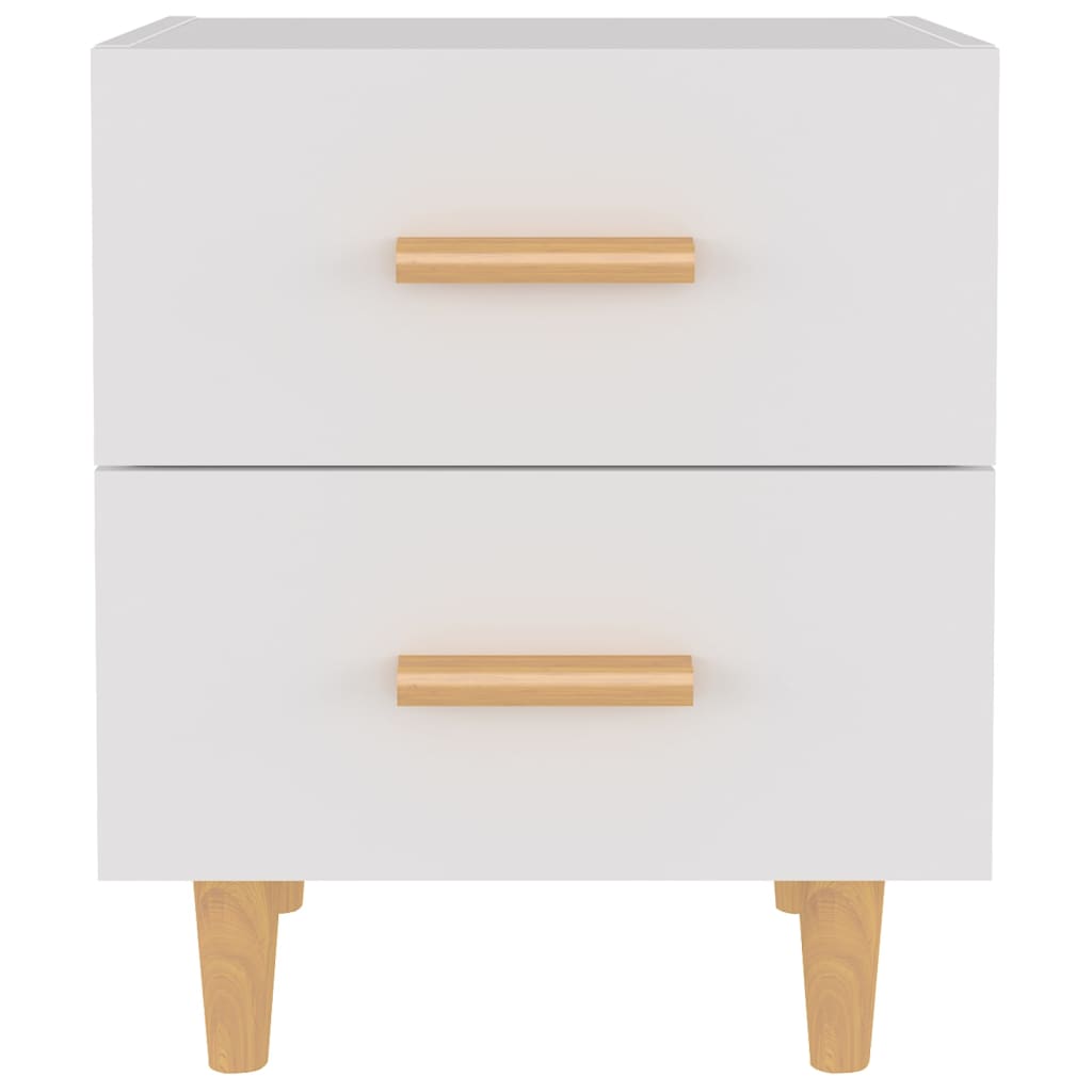 vidaXL Tables de chevet 2 pcs Blanc 40x35x47,5 cm