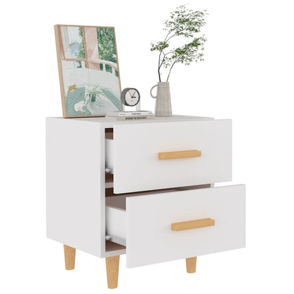 vidaXL Tables de chevet 2 pcs Blanc 40x35x47,5 cm