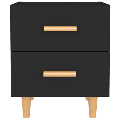 vidaXL Tables de chevet 2 pcs Noir 40x35x47,5 cm