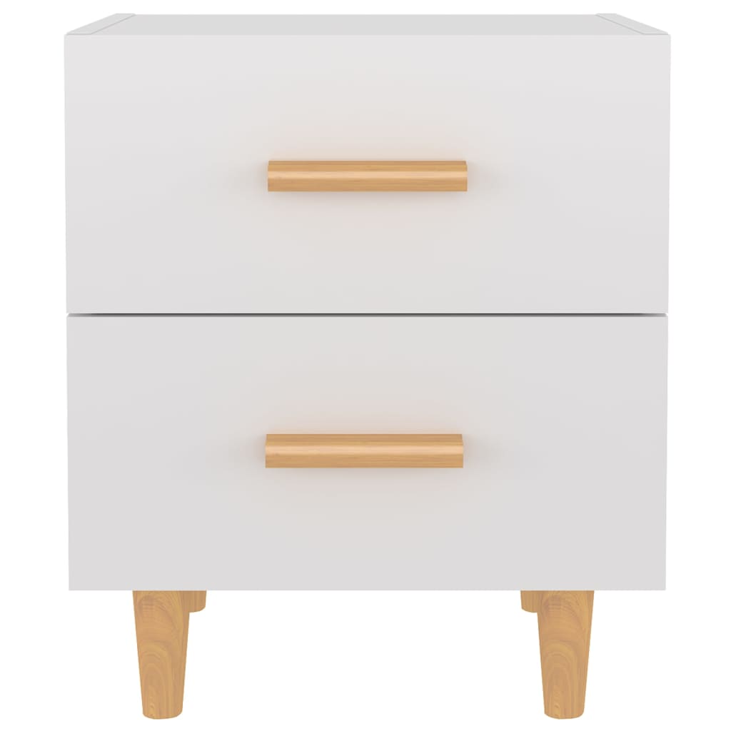 vidaXL Tables de chevet 2 pcs. Blanc brillant 40x35x47,5 cm