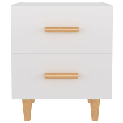 vidaXL Tables de chevet 2 pcs. Blanc brillant 40x35x47,5 cm