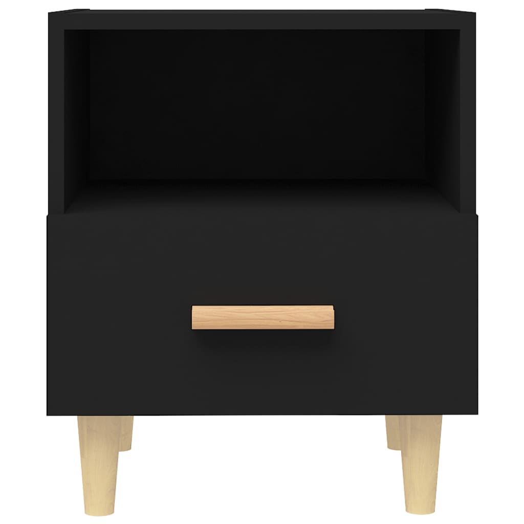 vidaXL Nachttische 2 Stk. Schwarz 40x35x47 cm