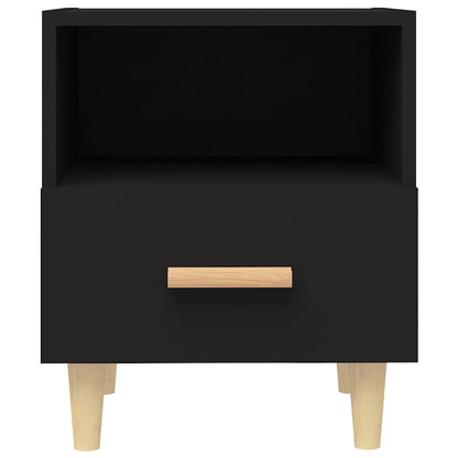vidaXL Nachttische 2 Stk. Schwarz 40x35x47 cm