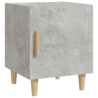 vidaXL Table de chevet gris béton en bois d'ingénierie