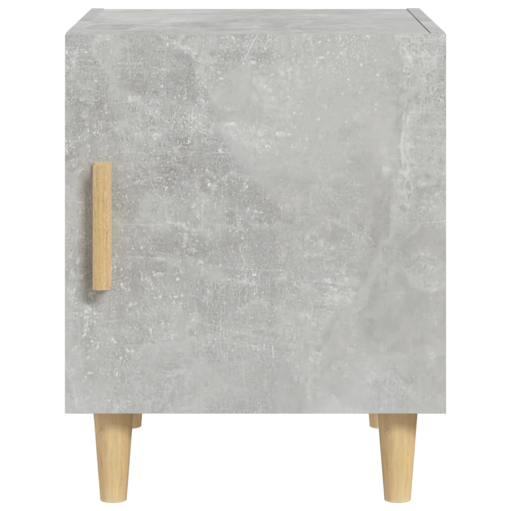 vidaXL Table de chevet gris béton en bois d'ingénierie