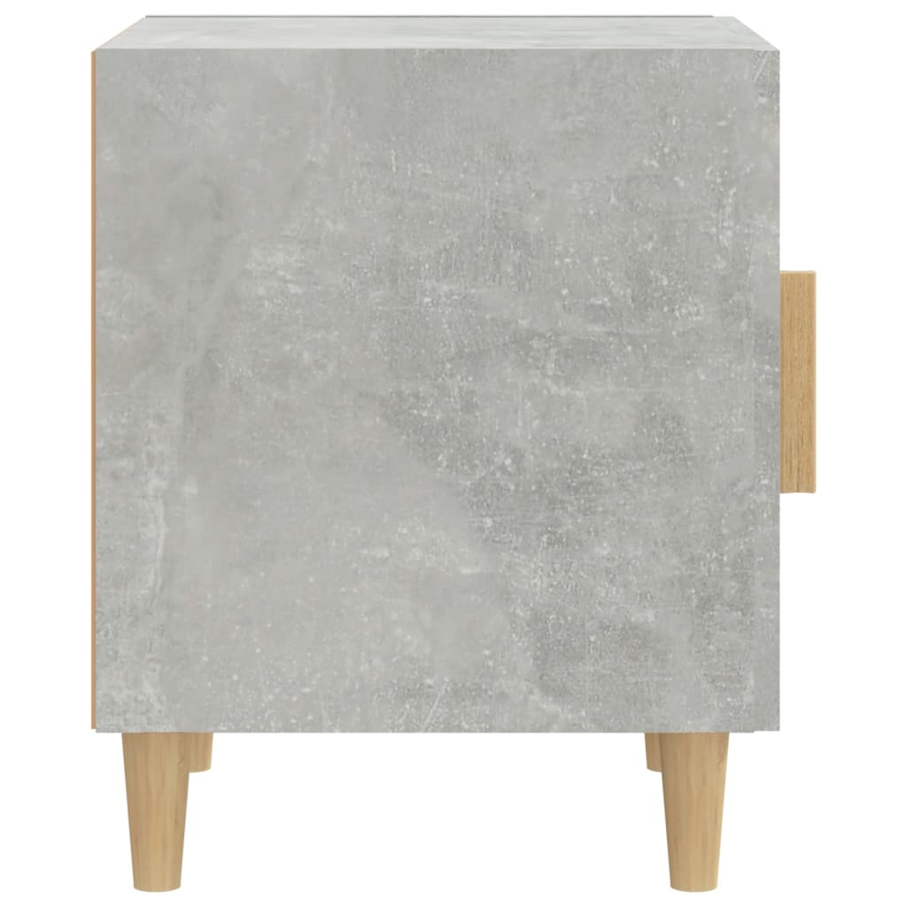 vidaXL Table de chevet gris béton en bois d'ingénierie