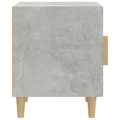 vidaXL Table de chevet gris béton en bois d'ingénierie