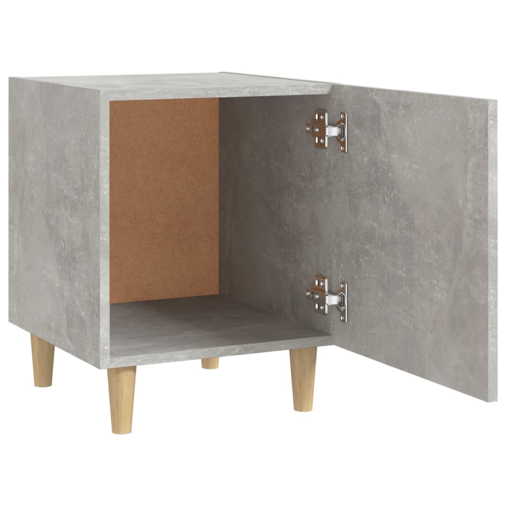 vidaXL Table de chevet gris béton en bois d'ingénierie