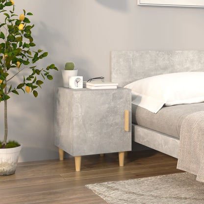 vidaXL Table de chevet gris béton en bois d'ingénierie