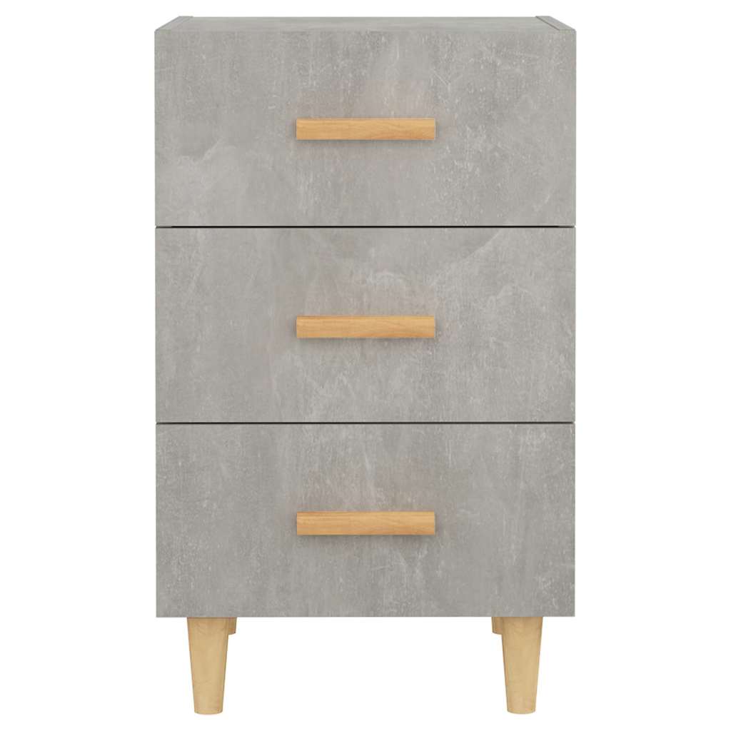 vidaXL Nachttisch Betongrau 40x40x66 cm Holzwerkstoff