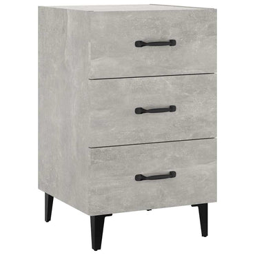 vidaXL Nachttisch Betongrau 40x40x66 cm Holzwerkstoff