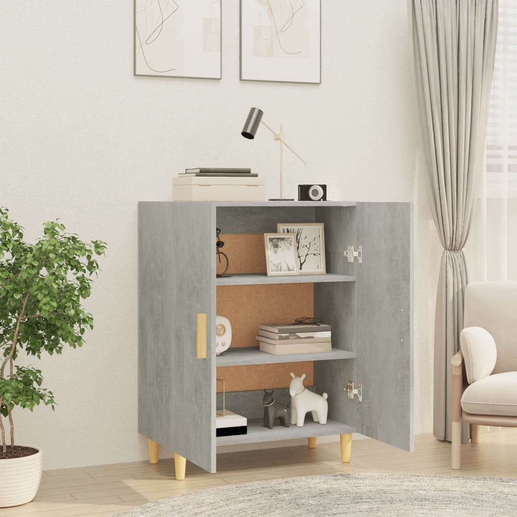 vidaXL Buffet Gris Ciment 70x34x90 cm Bois d'ingénierie