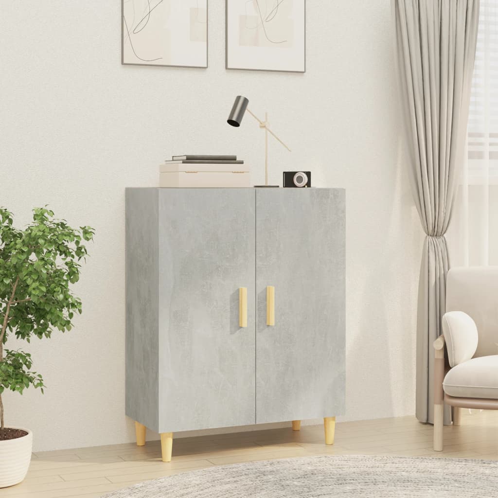 vidaXL Buffet Gris Ciment 70x34x90 cm Bois d'ingénierie