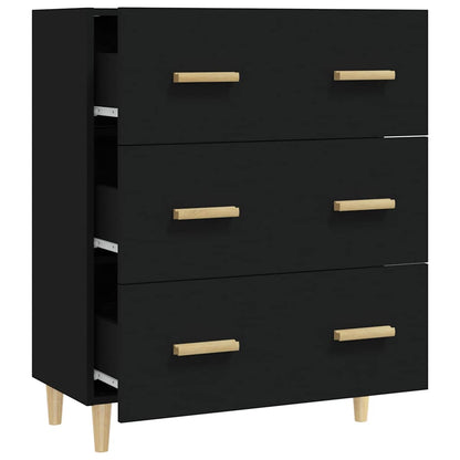vidaXL Buffet Noir 70x34x90 cm Bois d'ingénierie