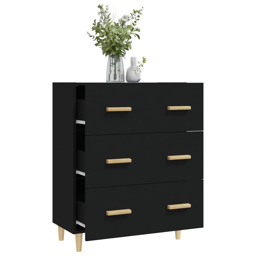 vidaXL Buffet Noir 70x34x90 cm Bois d'ingénierie