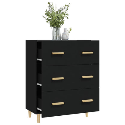 vidaXL Buffet Noir 70x34x90 cm Bois d'ingénierie