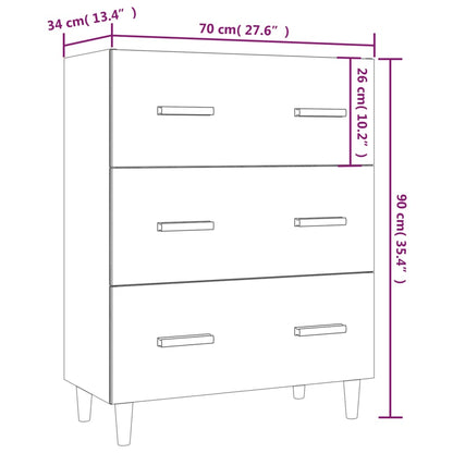 vidaXL Buffet chêne Sonoma 70x34x90 cm Aggloméré