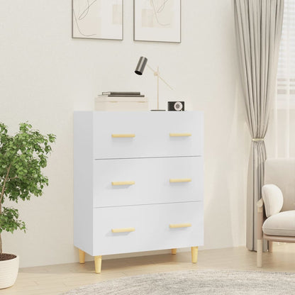 vidaXL Buffet haut brillant blanc 70x34x90 cm Bois d'ingénierie