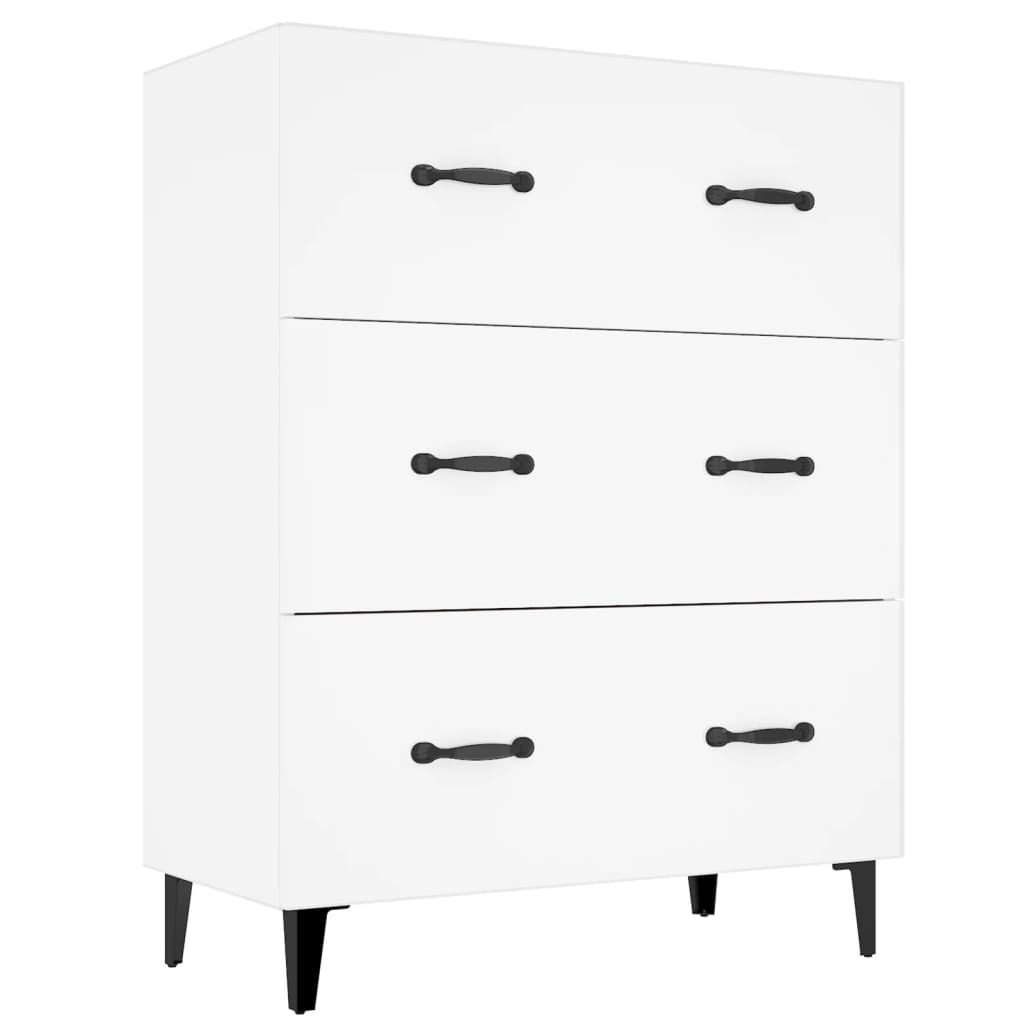 vidaXL Buffet blanc 69,5x34x90 cm en bois d'ingénierie