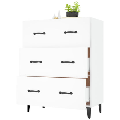 vidaXL Buffet blanc 69,5x34x90 cm en bois d'ingénierie