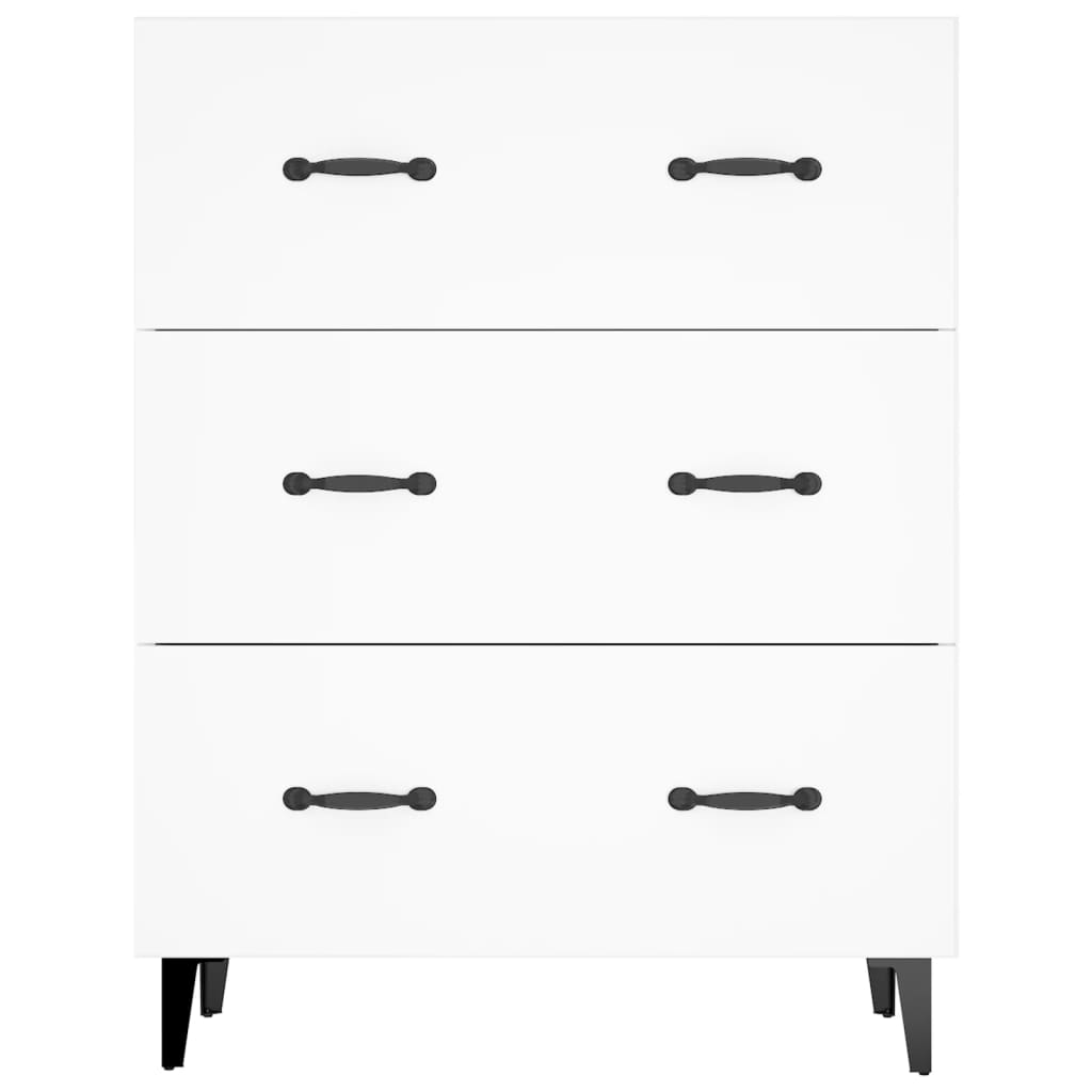 vidaXL Buffet blanc 69,5x34x90 cm en bois d'ingénierie