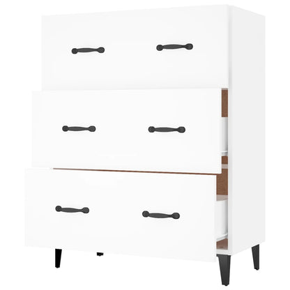 vidaXL Buffet blanc 69,5x34x90 cm en bois d'ingénierie