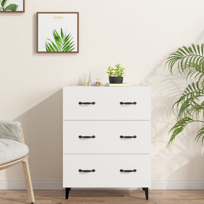 vidaXL Buffet blanc 69,5x34x90 cm en bois d'ingénierie