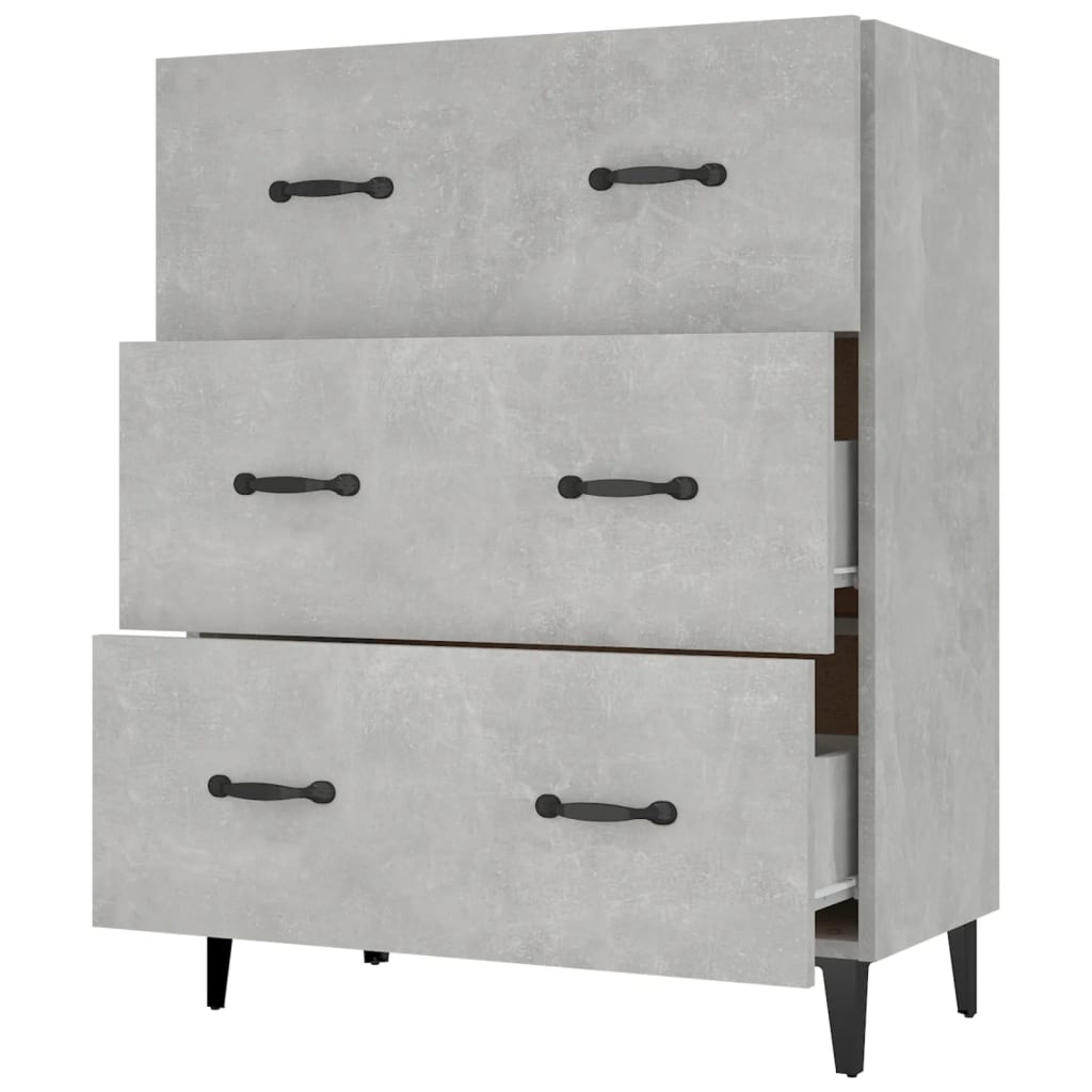 vidaXL Sideboard Betongrau 69,5x34x90 cm Holzwerkstoff