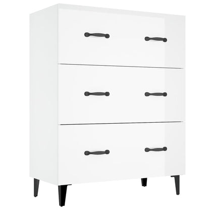 vidaXL Sideboard Hochglanz-Weiß 69,5x34x90 cm Holzwerkstoff
