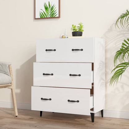 vidaXL Sideboard Hochglanz-Weiß 69,5x34x90 cm Holzwerkstoff