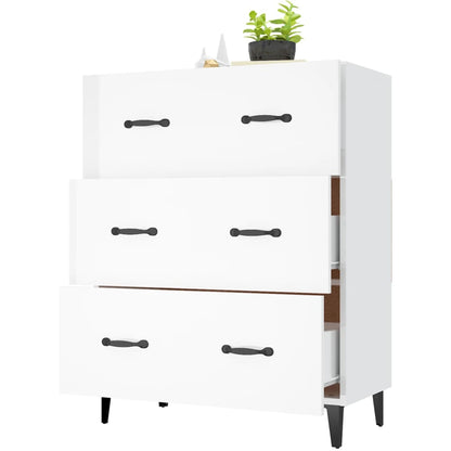 vidaXL Sideboard Hochglanz-Weiß 69,5x34x90 cm Holzwerkstoff