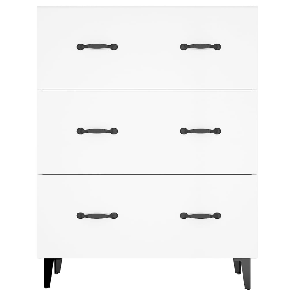 vidaXL Sideboard Hochglanz-Weiß 69,5x34x90 cm Holzwerkstoff