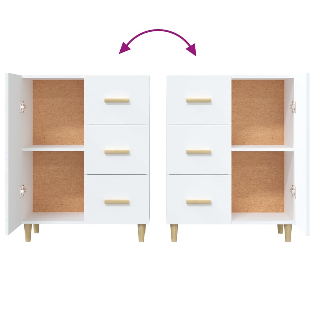vidaXL Sideboard Weiß 69,5x34x90 cm Holzwerkstoff