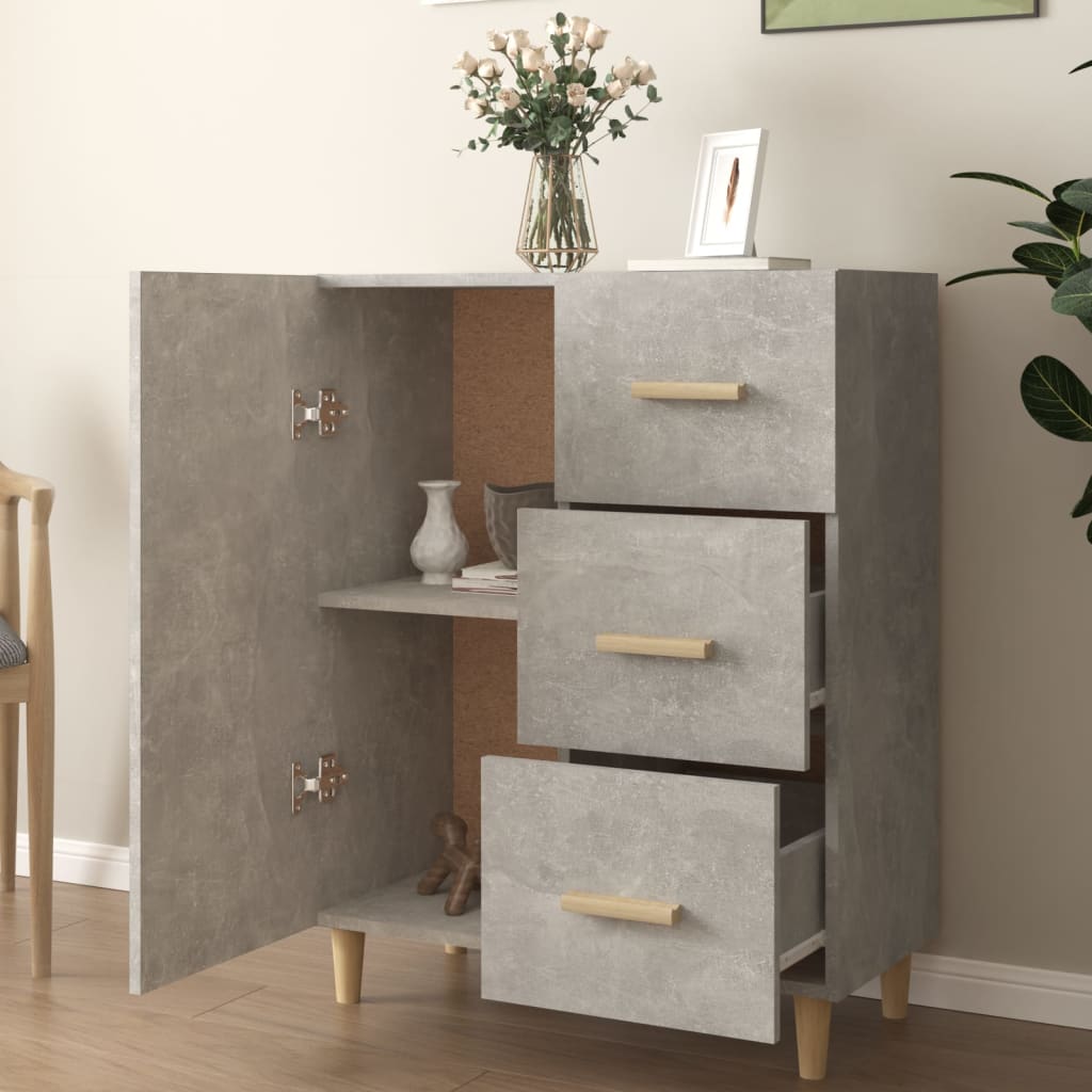vidaXL Sideboard Betongrau 69,5x34x90 cm Holzwerkstoff
