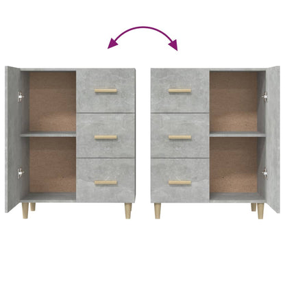 vidaXL Sideboard Betongrau 69,5x34x90 cm Holzwerkstoff
